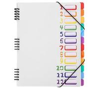 COHEALI Document Organizer File Folder Large Capacity with Tabs and Dividers A4 Pp Binder Divider, Resistant to Damage and Portable, for Study and Traveling