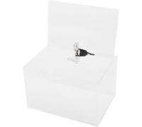 COHEALI Donation or Voting Suggestion Box Box Acrylic with Lock and Slot for Easy Storage Secure Charity Donation for Fundraising , School Use , and Collecting Tips