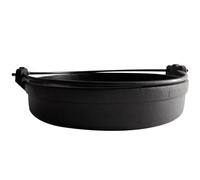 COHEALI Double Ears Sukiyaki Pot Non-Stick Round Pot 28cm Iron Cast Smooth Surface Fine Craftsmanship Easy to Clean Anti-scalding for Home Kitchen