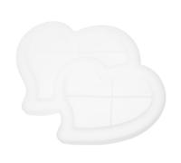 COHEALI Double Heart Silicone Resin Mold Tray for Crafting and Baking with Easy Demolding and Smooth Detailed Finish, White Silicone Mold for Resin Casting and Valentine Day Gifts