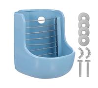 COHEALI Dual-purpose Ceramic Small Animal Feeder Bowl with Disassemblable Hay Rack for Rabbits and Guinea Pigs, Suitable for Cage Installation, Anti-tip Design and Sturdy Material