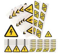 COHEALI Electric Shock Warning Stickers High Voltage Warning Labels Adhesive Yellow 24pcs Electrical Panel Sticker Label Equipment Safe for Use