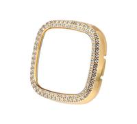 COHEALI Electroplated Full Protective Case for Sense Dual-row Rhinestone Cover Ultra-thin Hard Shell with Full Access to Controls Easy Installation and Stylish Replacement Watch Case