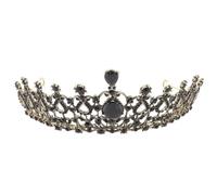 COHEALI Elegant Black Baroque Style Bridal Crown Headband Made of Alloy, Unique and Delicate Wedding Dress Accessory for Bride, for Birthday and Festival Photo Props