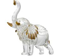 COHEALI Elephant Figurine Elephant Statue Crystal Craftsmanship Flat Bottom Design Reflect Sunlight Home Decoration Gift for Mother's Day