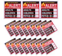 COHEALI Emergency Alert Decal Sticker for People and Pets, Self-Adhesive Rescue Door Decal, 20 Sheets, Easily Applied for Emergency Situations in Households