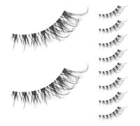 COHEALI False Eyelash Strips Classic Style Black 5 Pairs Lightweight and Comfortable Fake Lash Strips for Daily Wear and Stage Makeup