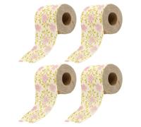 COHEALI Floral Printed Toilet Paper Roll Soft Bamboo Pulp 4 Rolls Decorative Tissue for Holiday Season Table Setting