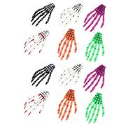 COHEALI Fluorescent Skeleton Hair Clip with Smooth Plastic Gothic Skeleton Hand Bones Design 12pcs for Women Halloween Hair Accessories for Halloween Party and Making