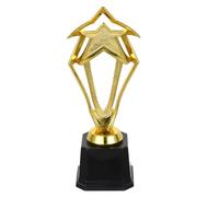 COHEALI Golden Customised Trophy Made of Plastic Hollow out Star Award Trophy with Base, for Elementary School Awards Ceremonies and Spelling Bee Competitions for Party and Sports Events