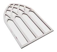 COHEALI Gothic Style Wooden Window Mirror Wall Sticker Decorative Self-Adhesive Wall Art with Arch Design for Unique Home