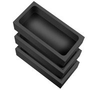 COHEALI Graphite Crucible Ingot Mold 3Pcs 100X50X25Mm Heat Resistant Casting Tool for Petroleum Industry Metal Storage and Transport