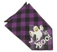 COHEALI Halloween Themed Dog Bandana for Pets, Stylish Purple Cotton Polyester Triangle Scarf with Supple, Skin-friendly Material, for Halloween Parties and Pet Meals