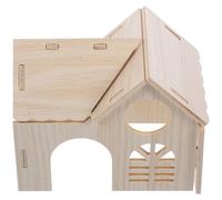 COHEALI Hamster Cage Wooden Hideaway House with Spacious Play Area and Wear-Resistant Build for Small Animals Such As Guinea Pigs and Dwarf Hamsters Great for Indoor Use and Training