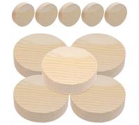COHEALI Hand Painting Hubs, 10Pcs Round Pine Wood Chips 8Cm Diameter 2Cm Thick, Smooth Sanded Wooden Slices for Boys and Craft Supplies