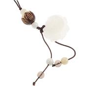 COHEALI Hand-woven White Jade Beaded Phone Strap and Usb Flash Drive Wrist Lanyard for Mobile Phones Anti-lost Suitable for Travel and Daily Use