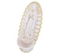 COHEALI Handcarved Resin Holy Water Font in Beige, Debris Resistant Religious Hanging Ornament for Catholic Homes, Confirmation and Housewarming Decor for Entrance or Altar