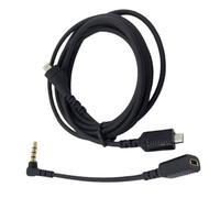 COHEALI Headset Audio Conversion Cable Set, Right Angle Plug Black PVC | Compatible with Arctis 3 5 7 Headphones, 3.5mm Audio Devices, Desktop PC Gaming Setup