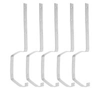 COHEALI Heavy Duty Iron Rain Gutter Bracket Roof Rain Gutter Rack 160mm 5pcs with Weather Resistant Silver Finish Easy Maintenance for Residential Buildings and Villas
