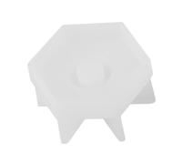 COHEALI Hexagonal Silicone Candle Stick Mold Reusable Washable Simple Reverse Mould for Candle Holder Making and DIY Crafts in White