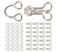 COHEALI Hidden Hook Fasteners Metal Buckle 20Pcs Diamond Style 0.7In Size for Corset Bra Dress Skirt Sewing with Sturdy Metal Material Suitable for Clothing DIY