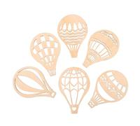 COHEALI Hot Air Balloon Wood Slices 30Pcs Blank DIY Wooden Chips for Cognitive Development and Craft Projects