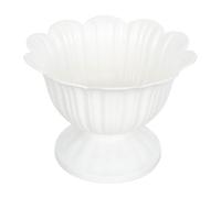 COHEALI Household Balcony Planter Rome Style Porch Planter Plastic Flower Pot White Fresh Style Easy to Carry Fade Resistant Indoor Home Decoration