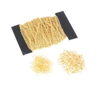 COHEALI Iron DIY Necklace Chain Kit Twisted Cross Chain and 30 Lobster Claw Clasps 12m with 100 Open Jump Rings with Scientific Plating Method for Crafting and Necklace Making Accessories