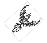 COHEALI Iron Phoenix Wall Decor Hanging Sculpture for Indoor Home Decor, Black Iron Material with Year-round Durability and Simple Structure, Living Room Wall Craft Ornament