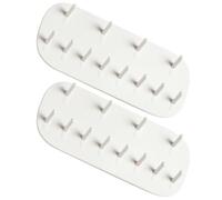 COHEALI Jewelry Earring 2pcs White Wall Adhesive Mounted Organizer Plastic Necklace and Holder Lightweight Chic Jewelry Collection Hanger for Personal Dresser Room
