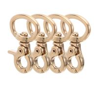 COHEALI Keychain Lobster Clasp Swivel Hooks 4Pcs Brass Metal Snap Clips 15Mm Ring Width 36Mm Height Rotating Spring Trigger for Crafts and Leather Goods Hardware