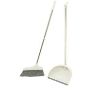 COHEALI Kitchen Broom and Dustpan Set Plastic and Metal Sturdy with Ergonomic Handle for Floor Cleaning in Household and Cement