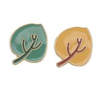 COHEALI Leaf Brooch Pins Easy to Attach for Clothes and Backpack 2pcs Cute Japanese Design Zinc Alloy Pins Fall Leaves Brooches for Autumn Holiday Festival Accessories