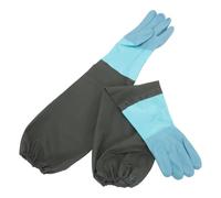 COHEALI Long Rubber Gloves for Cleaning and Labour Protection, Waterproof Fabric Work Gloves with Comprehensive Arm Protection, Elbow Length Design for Labour Environments and Garden Work