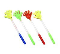 COHEALI Luminous Plastic Hand Clapper with Loud Noise Random Color 4pcs for New Year and Christmas Celebrations Party Supply and Festive Hand Clap