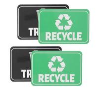 COHEALI Magnetic Recycling Stickers Reusable Garbage Sorting Decals 4pcs with Waterproof Guidance for Trash Can Lids and Recycling Bins for Schools and Public Places