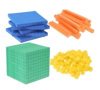 COHEALI Math Counting Cube Educational Toy for Kids 126 Pieces Blocks & Maths Counters Set Early Childhood Learning Plaything for Counting Number Recognition and Skills Development