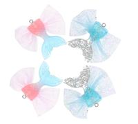 COHEALI Mermaid Tail Charms Pendants 4pcs for Jewelry Making Craft