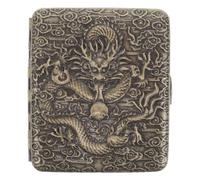 COHEALI Metal Cigarette Case, Engraved Tobacco Case, Metal, 20 Capacity, Portable Waterproof Smoking Box for Daily Use and Travel, Men