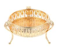 COHEALI Metal Fruit Plate Snack Plate Gilded Iron Delicate Elegant Creative European Style Low Temperature Resistance Beautiful and Firm Suitable for Conference and Birthday Party