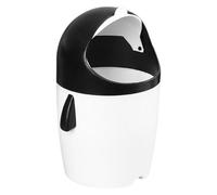 COHEALI Mini Penguin Easy to Move Plastic Trash Can with Flip Lid Desktop Garbage Bin for Car and Home Use and Suitable for Rooms Including Bathrooms