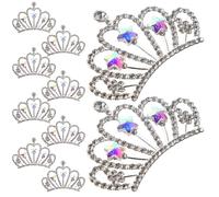 COHEALI Mini Rhinestone Charms with Zinc Alloy Material 10pcs Flatback Crystal Embellishments and Elegant Design for Jewelry Making and Hair Accessories for Weddings and Parties
