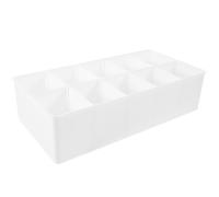 COHEALI Multi-Grid Case Money Register Tray 12x9x3inch Plastic Pp Multi-Functional Easy Organization Desk Storage Box for Offices and Meeting Rooms Holding Cards Cash