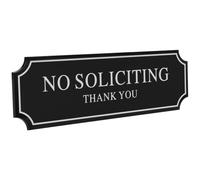 COHEALI No Soliciting Door Sign Black Acrylic Decorative No Soliciting Sign with Practical Design and Easy to Install for Home Or Office Front Door Use