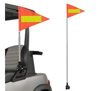 COHEALI Orange Reflective Triangle Telescopic Flag Pole for Wheelchair | Adjustable Height, Double-sided Strip, Waterproof Build, Universal Clamp for Electric Bikes, Bike Trailers