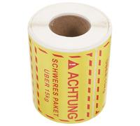COHEALI Overweight Warning Stickers Heavy Package Labels Versatile Application Yellow Coated Paper 500Pcs for Transport