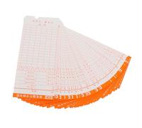 COHEALI Paper Time Cards, Employee Tracking Attendance Records Clocking Card Beige 50 Sheets for Office and Warehouse Attendance Recording for Monthly Use