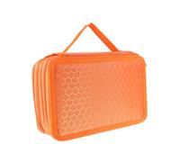 COHEALI Pencil Case with Zipper Orange Organizer for Colored Pencils Gel Pens Makeup Brushes and Watercolor Pens Portable Stationery Storage for Students and Artists