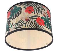 COHEALI Pendant Lamp Cover Decorative Lamp Shade Vintage Style Rustic Style Bamboo Iron Ring No Burrs Stable Structure for Living Room and Hotel