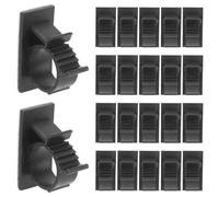 COHEALI Pipe Support Holder Clips Flexible Inner Lining 50pcs Black Plastic with Self-Adhesive Installation Organising Water Tubing and Filtration System Tubes for Kitchens and Balcony